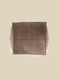 Verdure Grey Cotton Pouffe - thumbnail 4