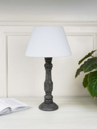 Fleur Black Wooden Table Lamp - thumbnail 1