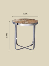 Ezio Reclaimed Wood Side Table - thumbnail 6