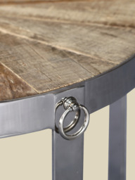 Ezio Reclaimed Wood Side Table - thumbnail 5