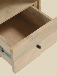 Luce Mango Wood One Drawer Bedside Table - thumbnail 6