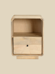 Luce Mango Wood One Drawer Bedside Table - thumbnail 2