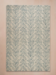 Blooming Blue Hand-tufted Wool Rug - thumbnail 2