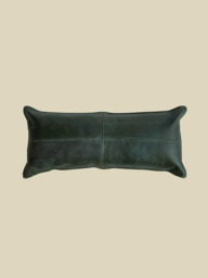 Sloane Green Leather Cushion - thumbnail 2