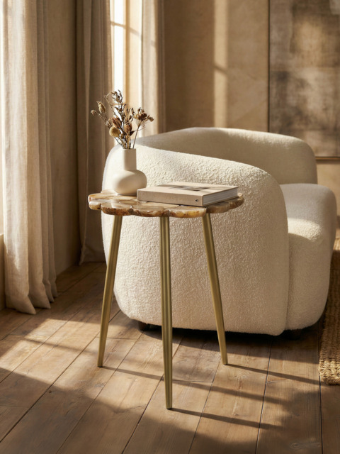 Damon Agate Side Table - Beige - image 1