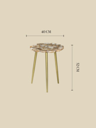 Damon Agate Side Table - Beige - thumbnail 6