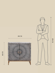 Sable Two Door Bone Inlay Cabinet - thumbnail 5
