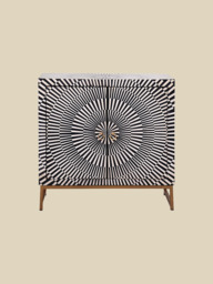 Sable Two Door Bone Inlay Cabinet - thumbnail 2