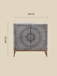 Sable Two Door Bone Inlay Cabinet - thumbnail 4