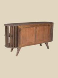 Sierra Two Door Wooden Sideboard - Dark Wood - thumbnail 4