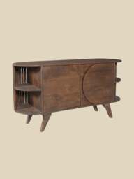 Sierra Two Door Wooden Sideboard - Dark Wood - thumbnail 3