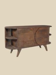 Sierra Two Door Wooden Sideboard - Dark Wood - thumbnail 6