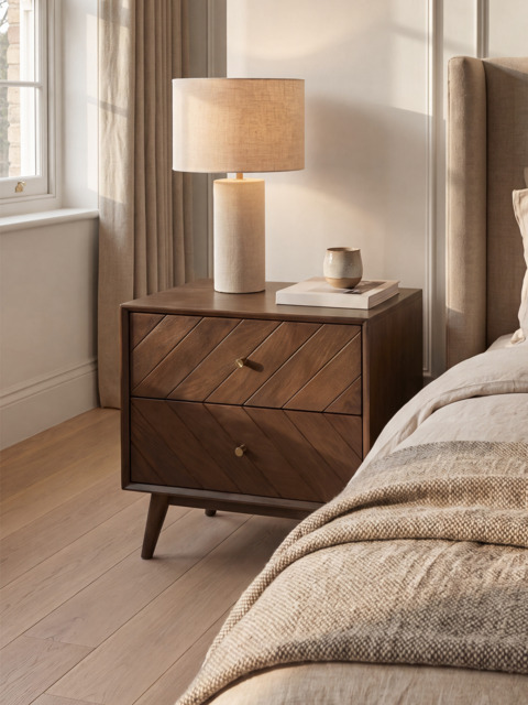 Carrie Mango Wood Bedside Table - image 1