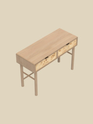 Aurea Burl Two Drawer Console Table - Natural - thumbnail 5