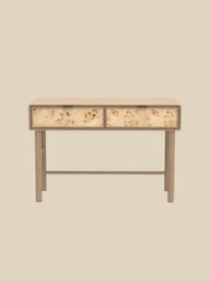 Aurea Burl Two Drawer Console Table - Natural - thumbnail 2