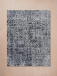 Dravik Hand-Knotted Wool & Bamboo Silk Rug - Charcoal