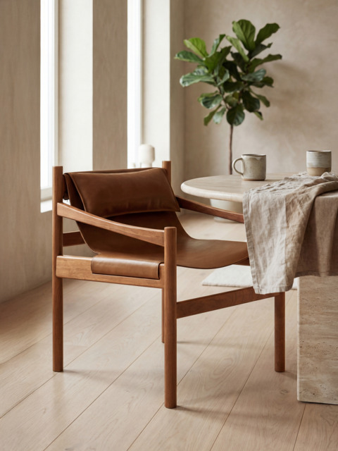 Ryan Acacia Wood Armchair - image 1