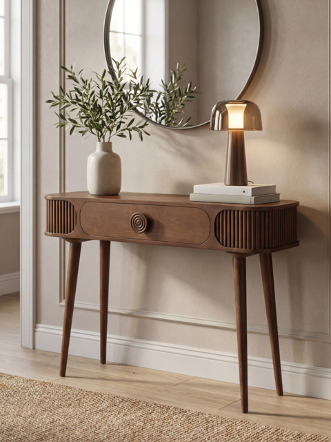 Abaca Mango Wood Console Table - image 1
