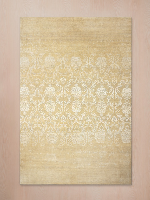 Boheme Hand-knotted Wool & Silk Persian Rug - Beige - image 1