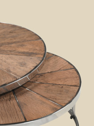 Leo Reclaimed Wood Nesting Coffee Tables - thumbnail 6