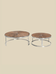 Leo Reclaimed Wood Nesting Coffee Tables - thumbnail 4