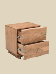 Alder Two Drawer Bedside Table - thumbnail 6