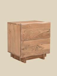 Alder Two Drawer Bedside Table - thumbnail 4
