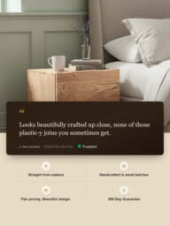 Alder Two Drawer Bedside Table - thumbnail 3