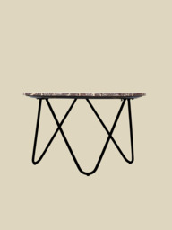 Edwin Marble Coffee Table - Black Base - thumbnail 4