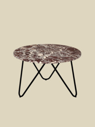 Edwin Marble Coffee Table - Black Base - thumbnail 3