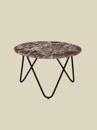 Edwin Marble Coffee Table - Black Base - thumbnail 2