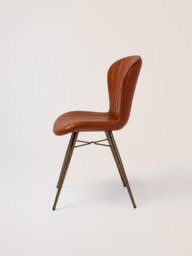Ren Waxy Leather Dining Chair - Cognac - thumbnail 4