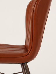Ren Waxy Leather Dining Chair - Cognac - thumbnail 5