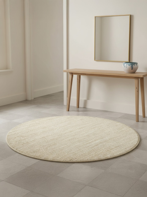 Mahira Hand-woven Round Wool Rug - 80x80 cm
