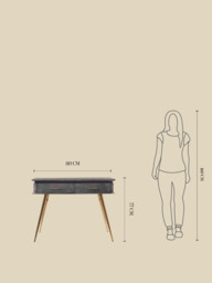 Carly Mango Wood Console Table - thumbnail 4