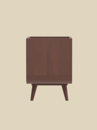 Kael Two Drawer Bedside Table - Walnut - thumbnail 5