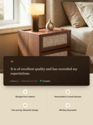 Kael Two Drawer Bedside Table - Walnut - thumbnail 3