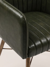 Corso Waxy Leather Dining Chair - Olive - thumbnail 4