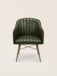 Corso Waxy Leather Dining Chair - Olive - thumbnail 2
