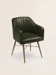 Corso Waxy Leather Dining Chair - Olive - thumbnail 3