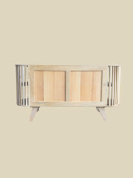 Sierra Two Door Wooden Sideboard - Light Wood - thumbnail 4