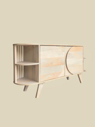 Sierra Two Door Wooden Sideboard - Light Wood - thumbnail 3