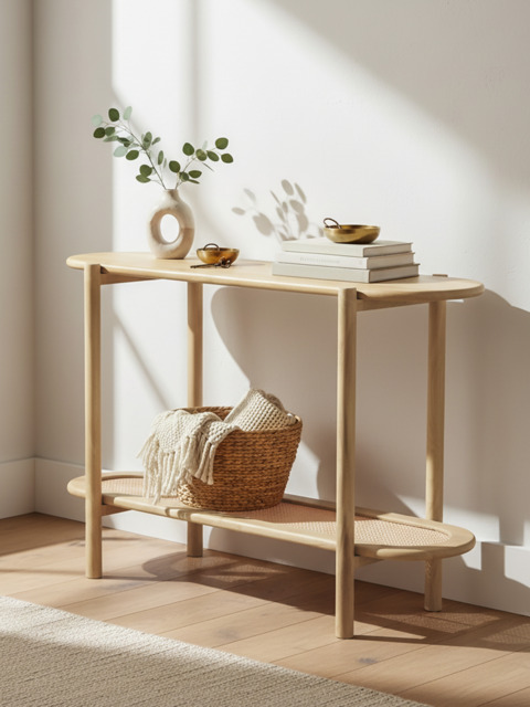 Elora Rattan Console Table - image 1