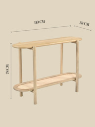 Elora Rattan Console Table - thumbnail 6