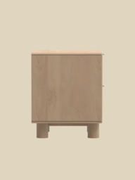 Aurea Burl Two Drawer Bedside Table - Natural - thumbnail 5