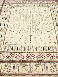 Tarev Hand-Knotted Wool & Bamboo Silk Rug - Off White - thumbnail 3