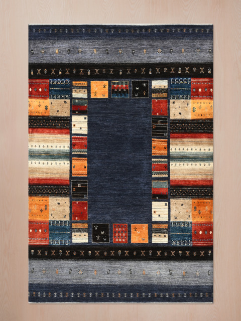 Mavan Hand-Knotted Wool Rug – Midnight Blue - image 1