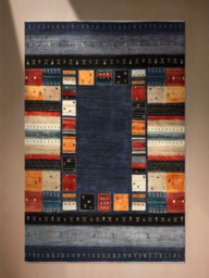 Mavan Hand-Knotted Wool Rug – Midnight Blue - thumbnail 2