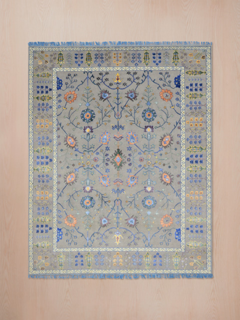 Velira Hand-Knotted Bamboo Silk Blend Rug - Brown - image 1