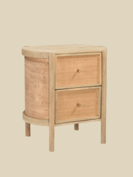 Soren Two Drawer Bedside Table - thumbnail 4